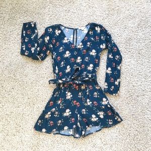 American Eagle floral romper